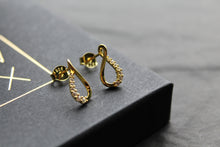Load image into Gallery viewer, Infinity Cubic Zirconia Earrings
