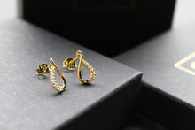 Load image into Gallery viewer, Infinity Cubic Zirconia Earrings

