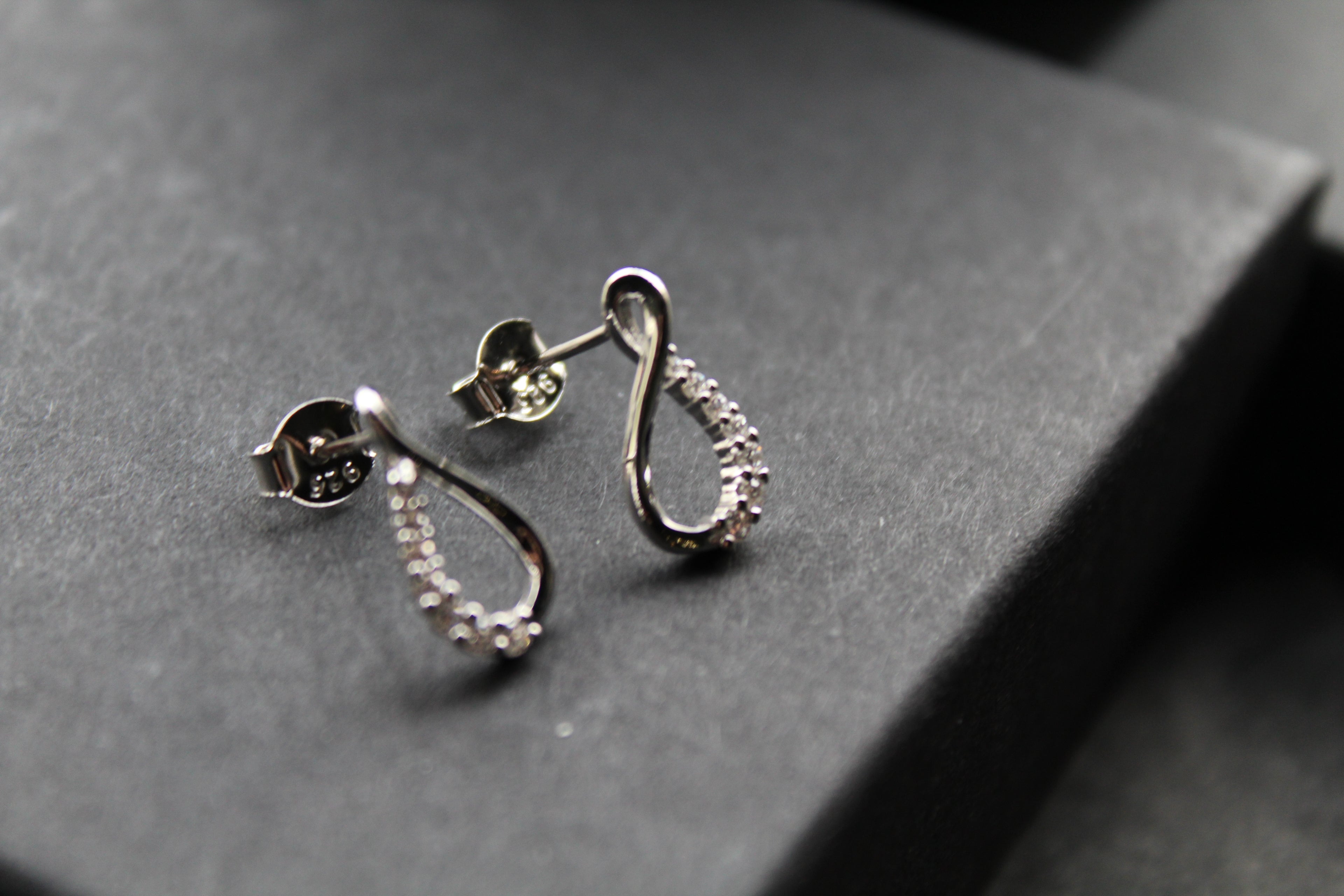 Infinity Loop CZ Earrings