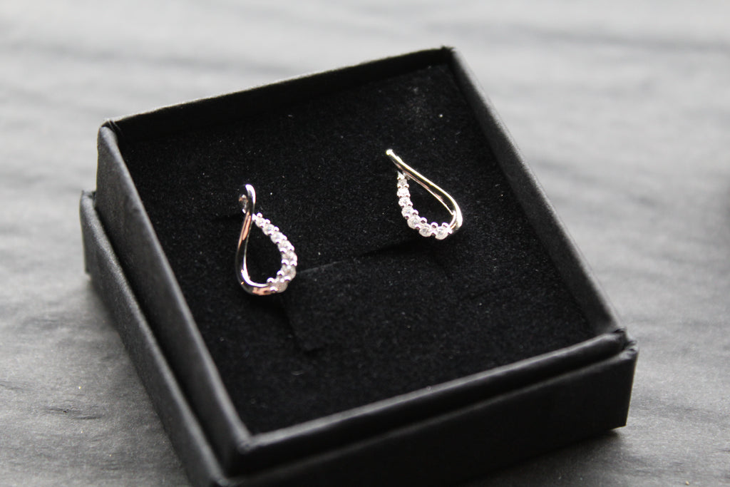 Infinity Loop CZ Earrings