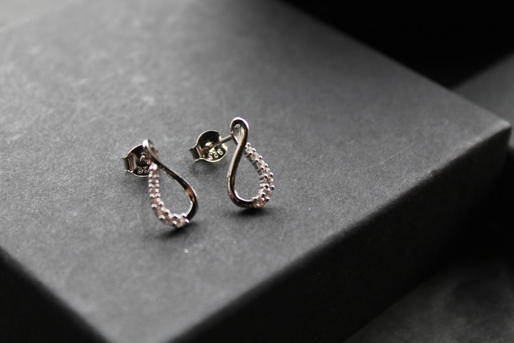 Infinity Loop CZ Earrings