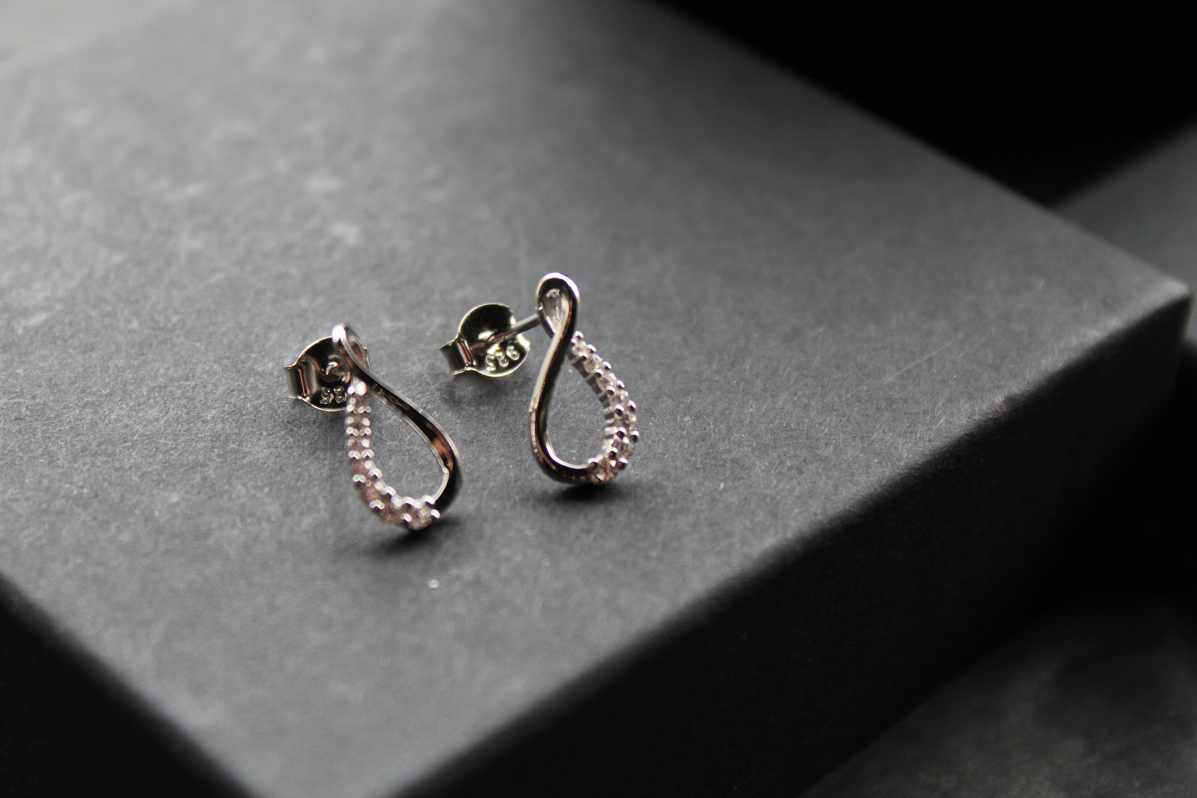Infinity Loop CZ Earrings