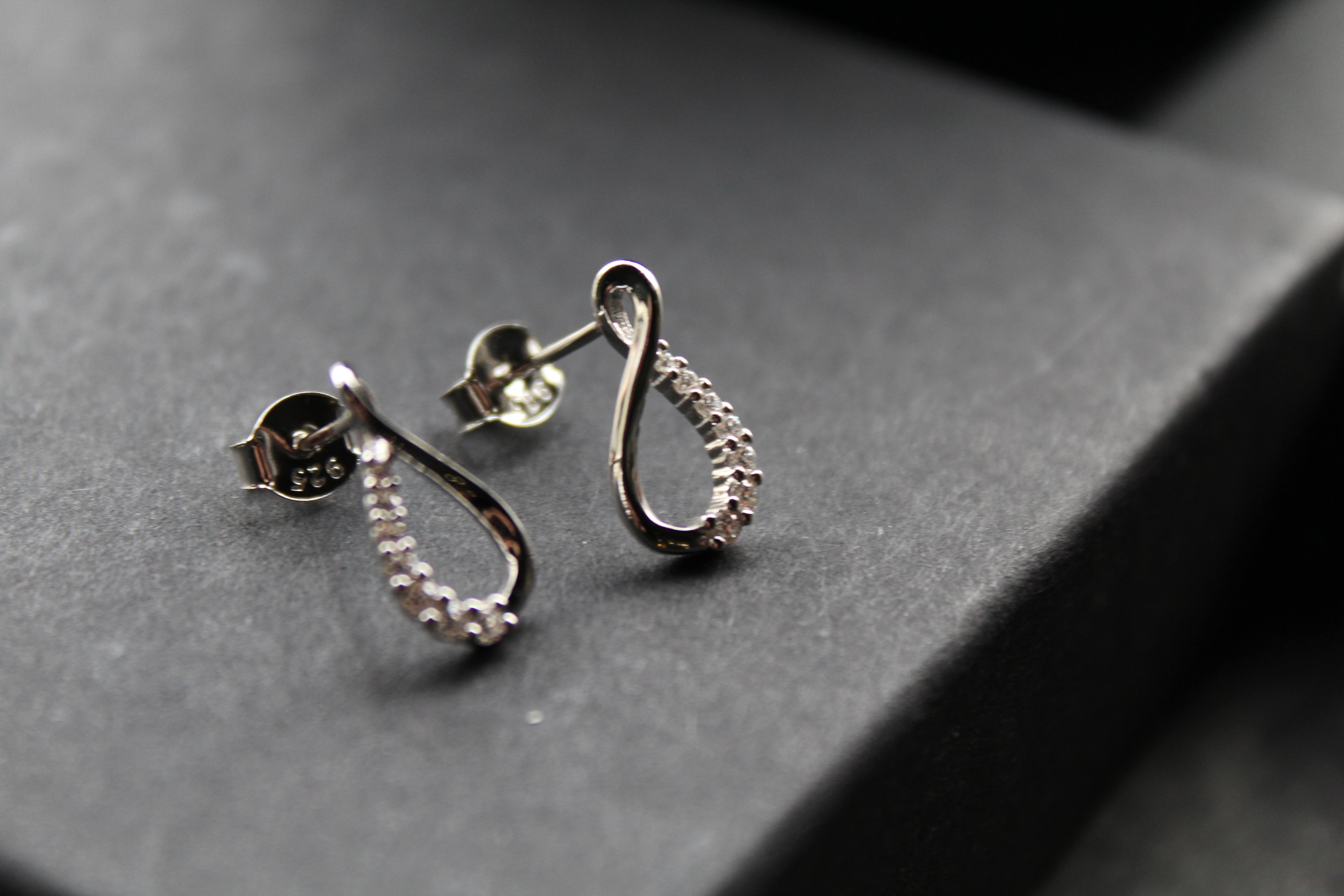 Infinity Loop CZ Earrings