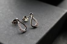 Load image into Gallery viewer, Infinity Loop CZ Earrings
