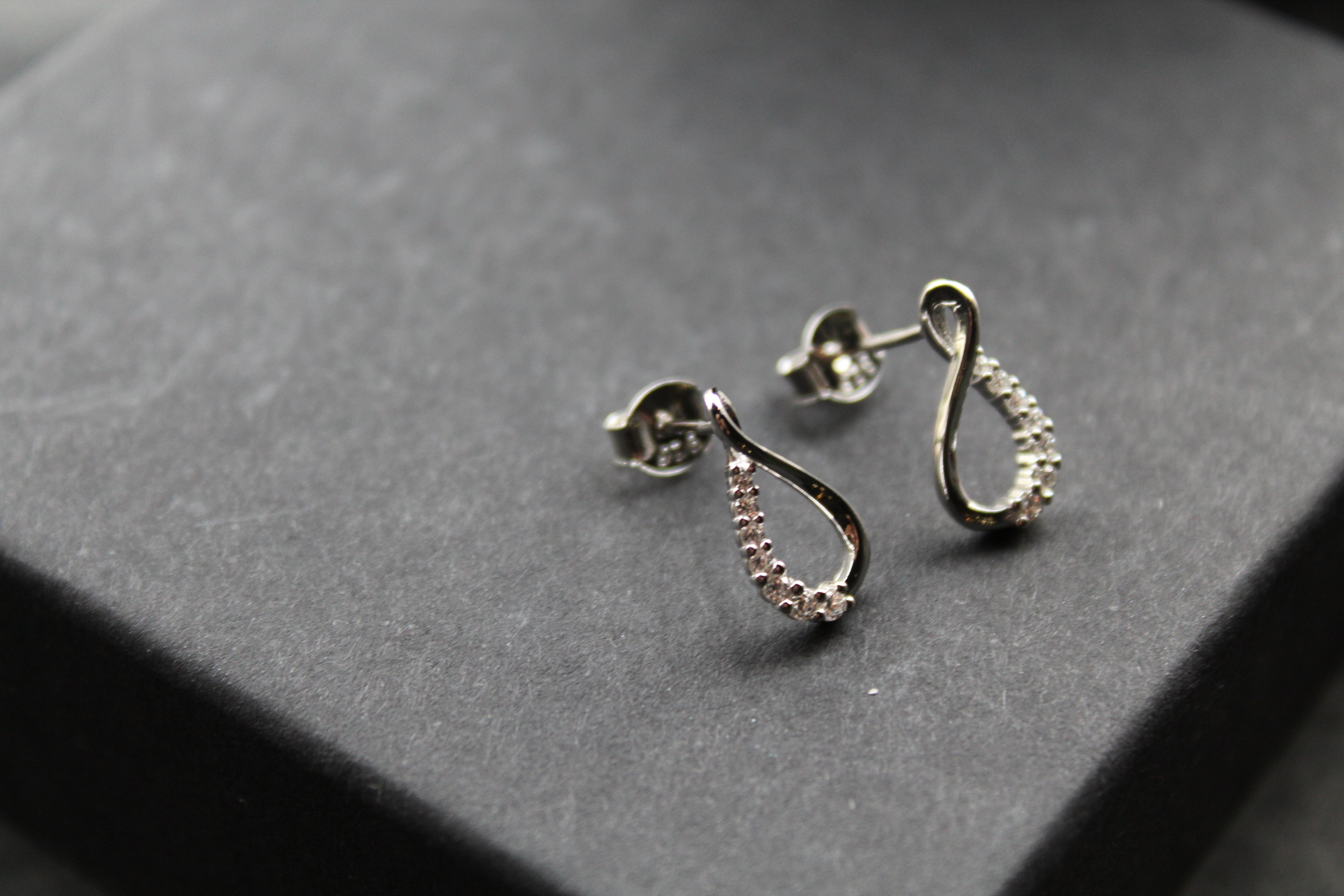 Infinity Loop CZ Earrings