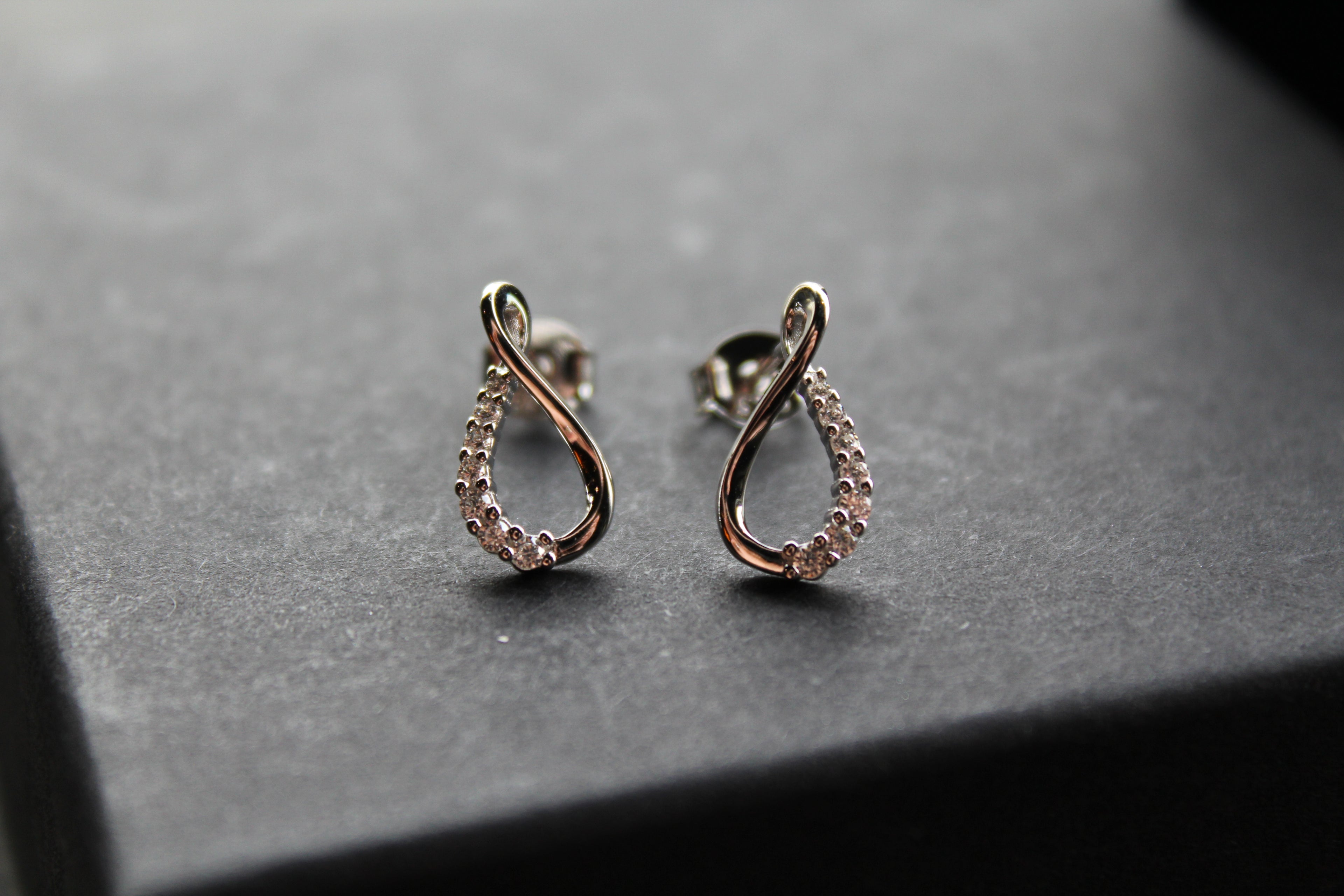 Infinity Loop CZ Earrings