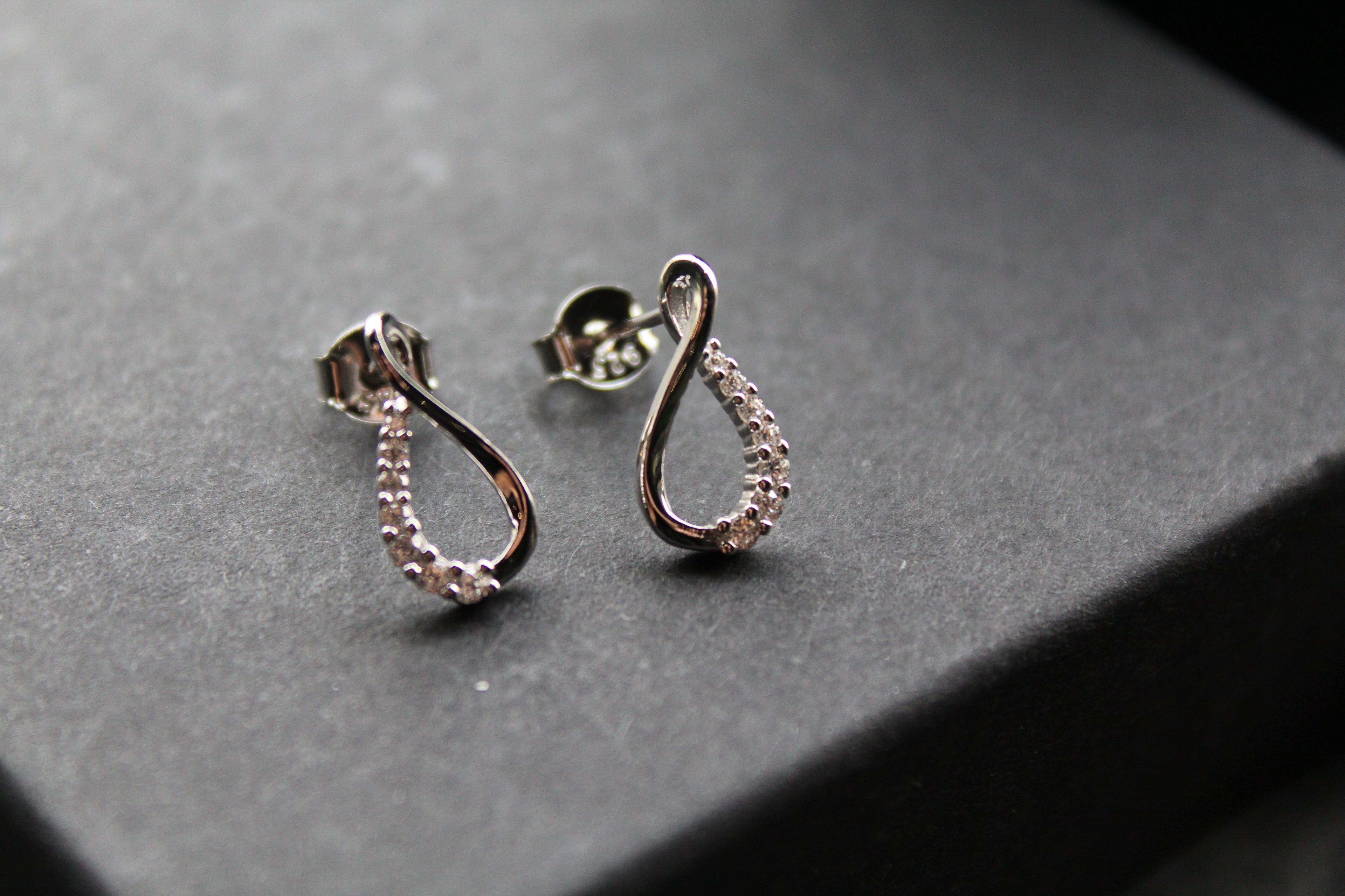 Infinity Loop CZ Earrings