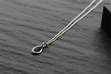 Load image into Gallery viewer, Infinity Loop CZ Pendant with 16-18&quot; Diamond Chain
