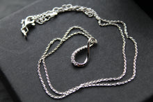 Load image into Gallery viewer, Infinity Loop CZ Pendant with 16-18&quot; Diamond Chain
