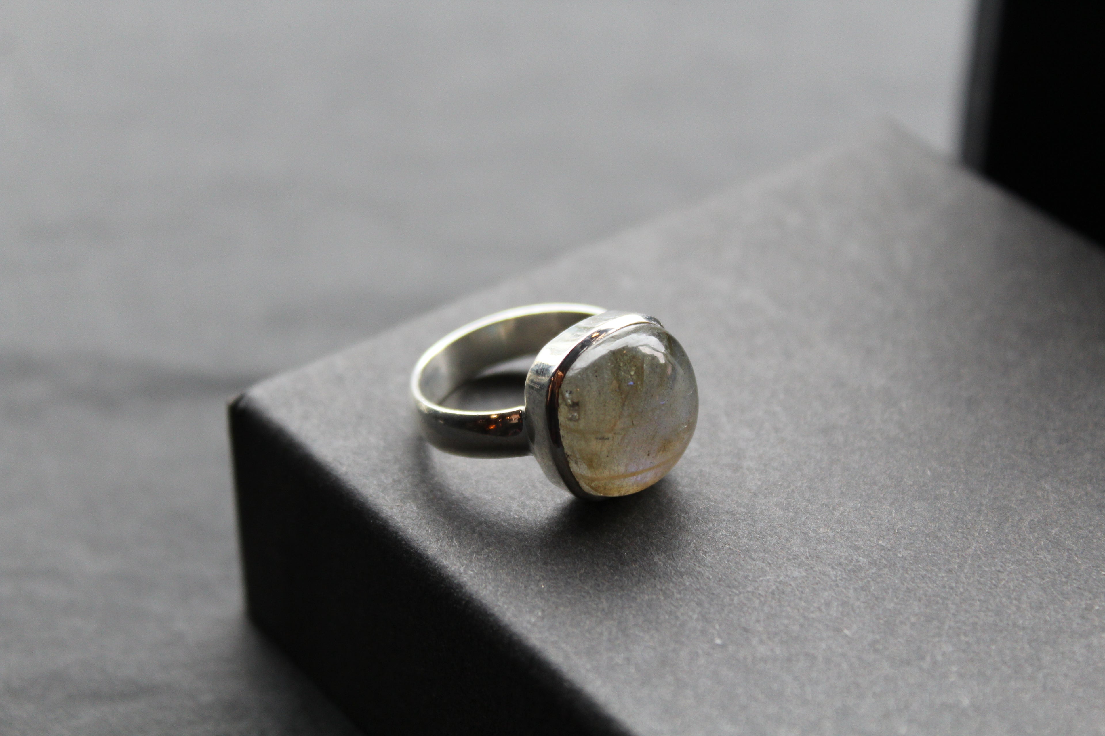 Labradorite Square Ring
