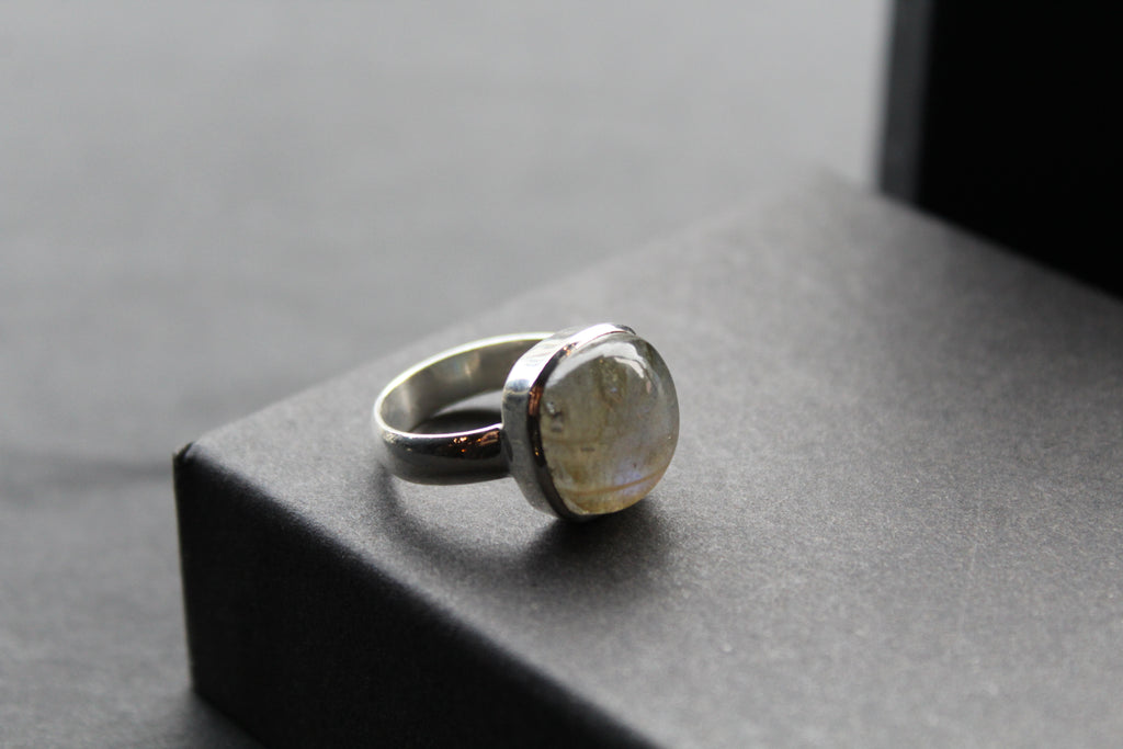 Labradorite Square Ring