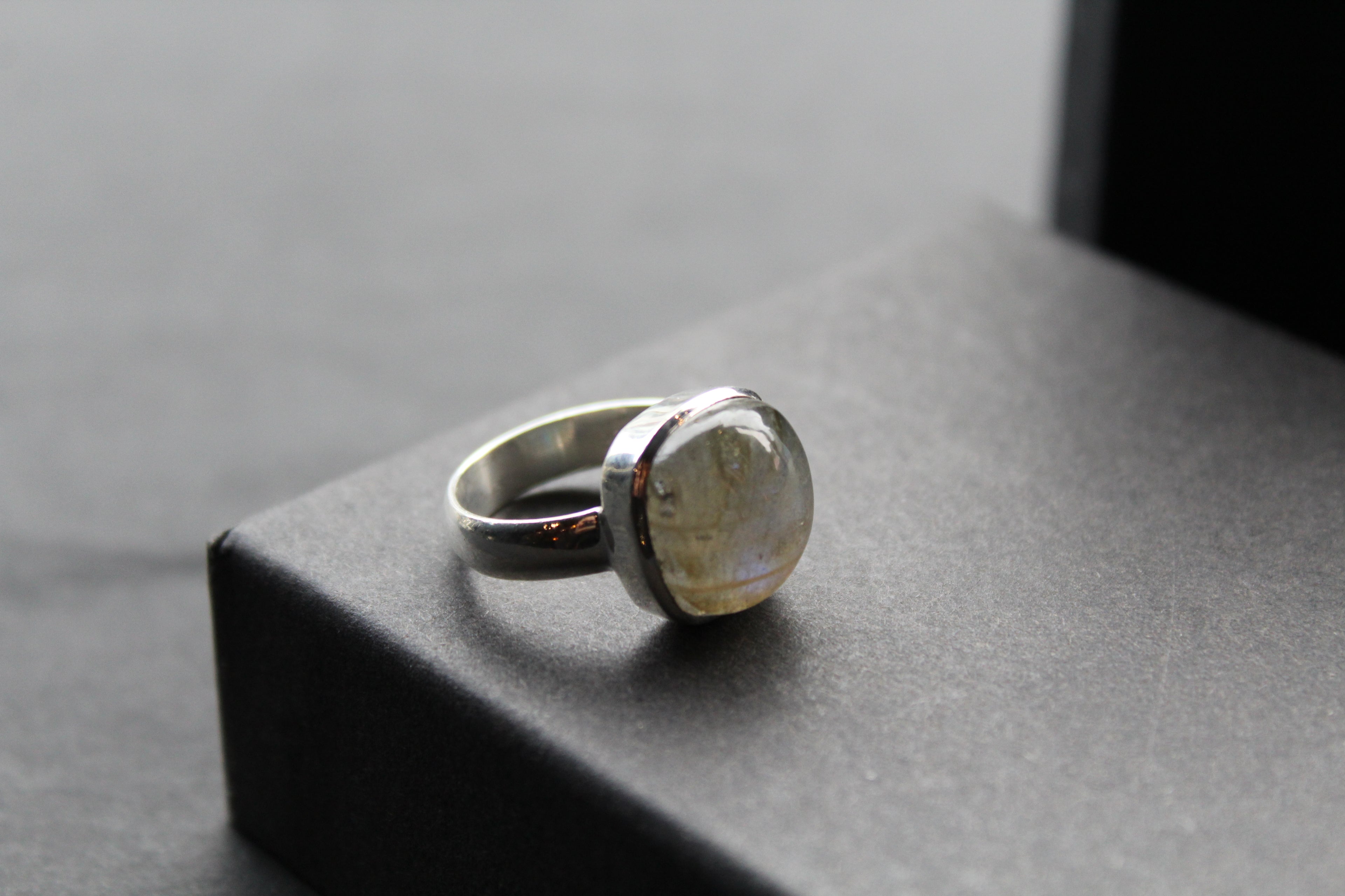 Labradorite Square Ring