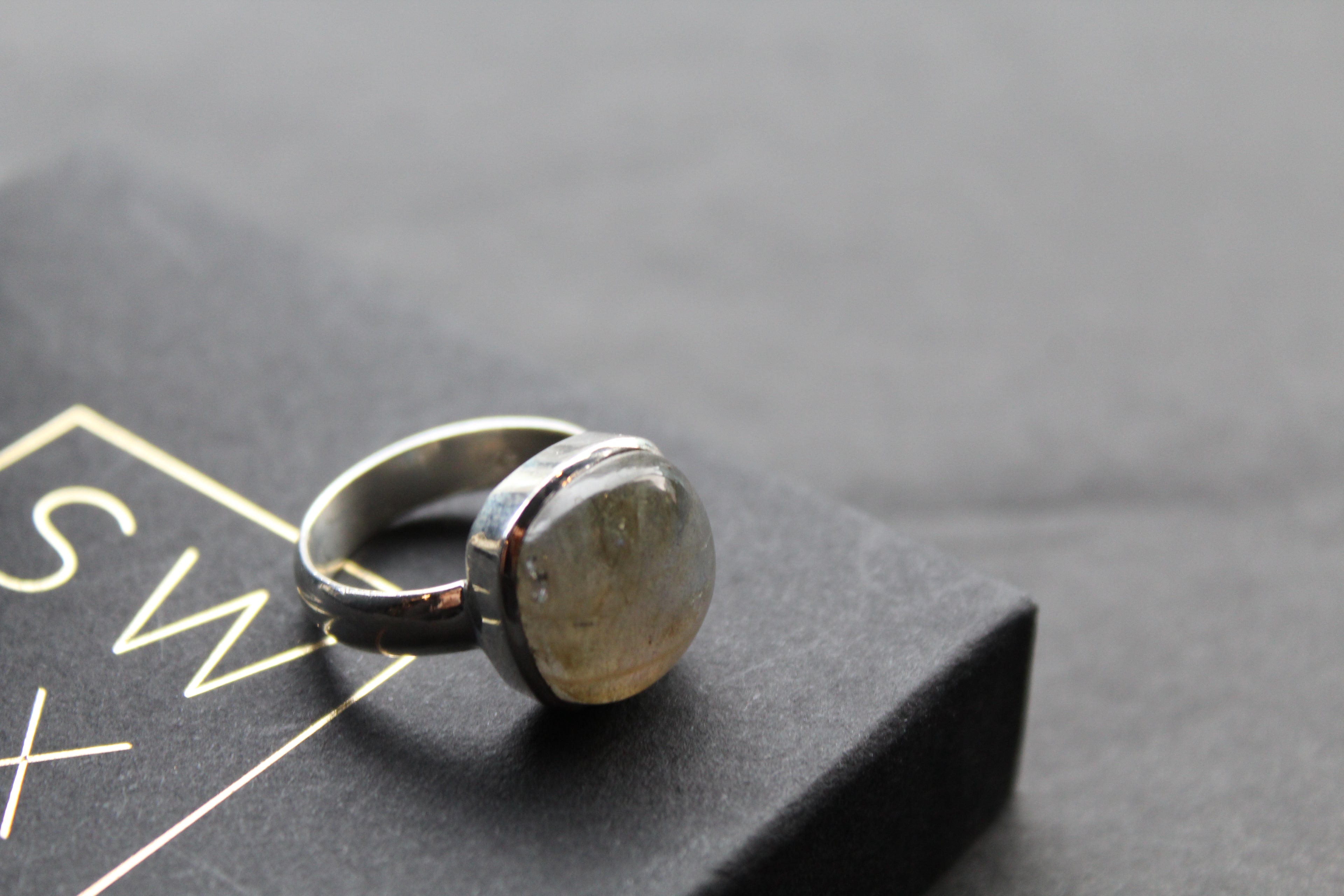 Labradorite Square Ring