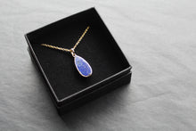 Load image into Gallery viewer, Lapis Tear Drop Pendant and Chain
