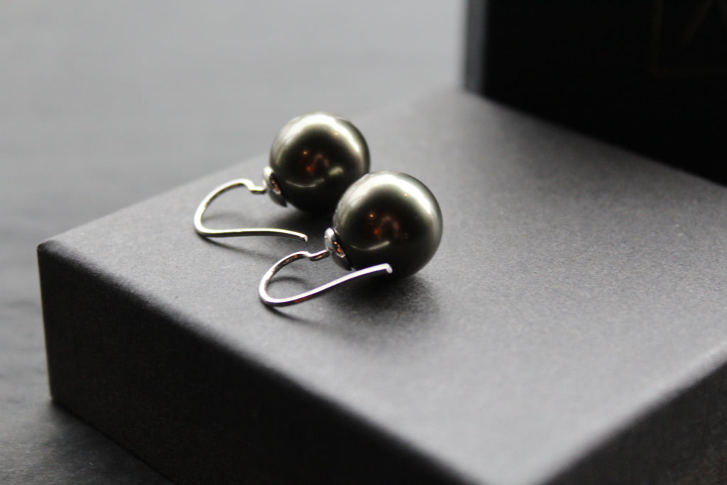 Large Faux Pearl Earrings