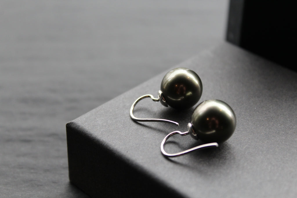 Large Faux Pearl Earrings