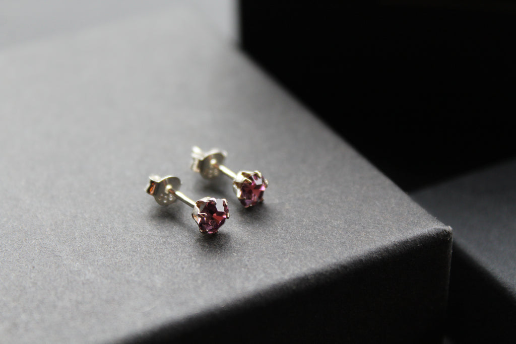 Light Amethyst Austrian Crystal Stud