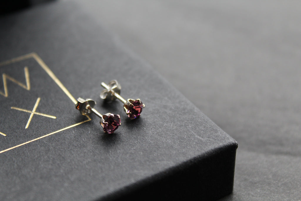 Light Amethyst Austrian Crystal Stud
