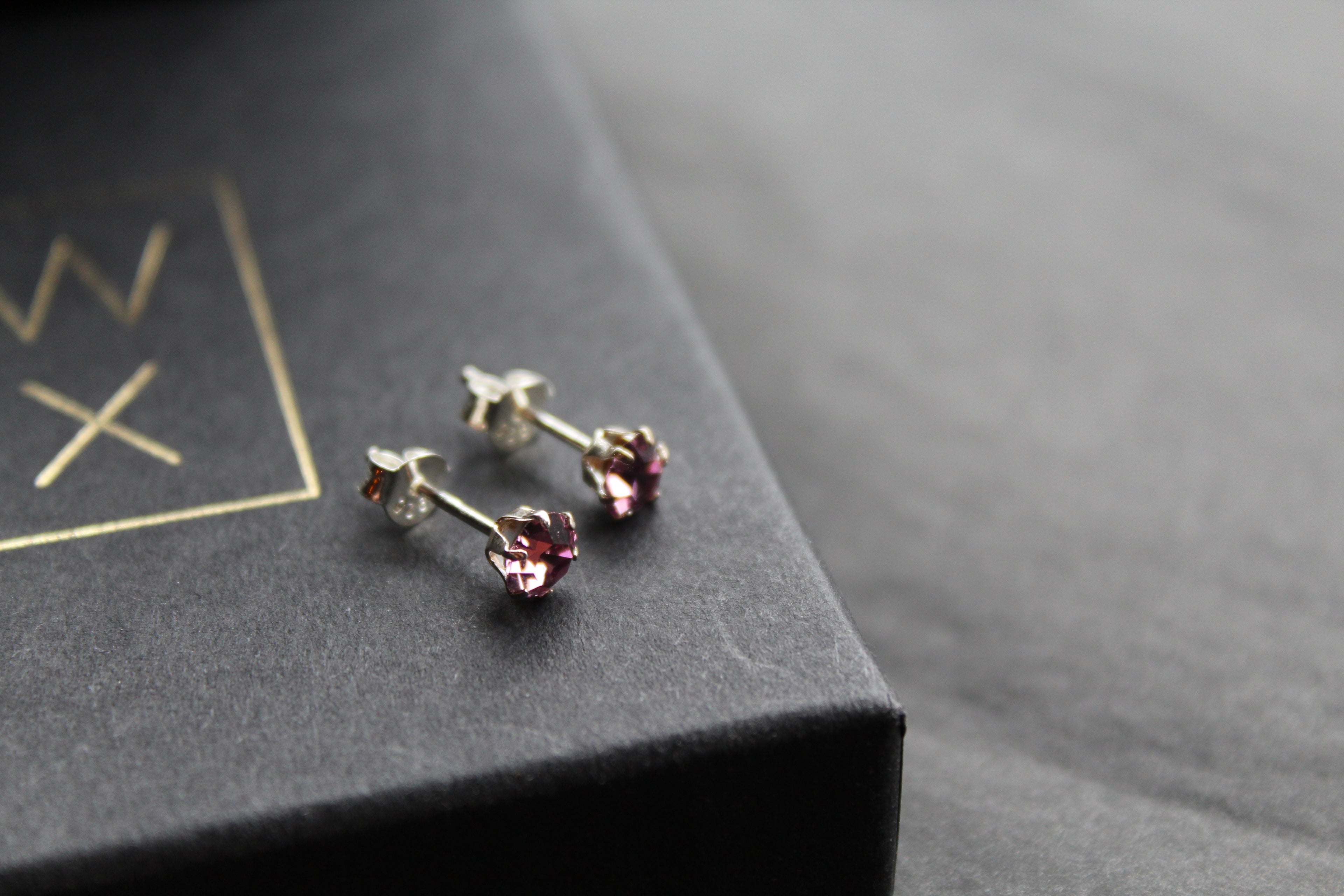 Light Amethyst Austrian Crystal Stud
