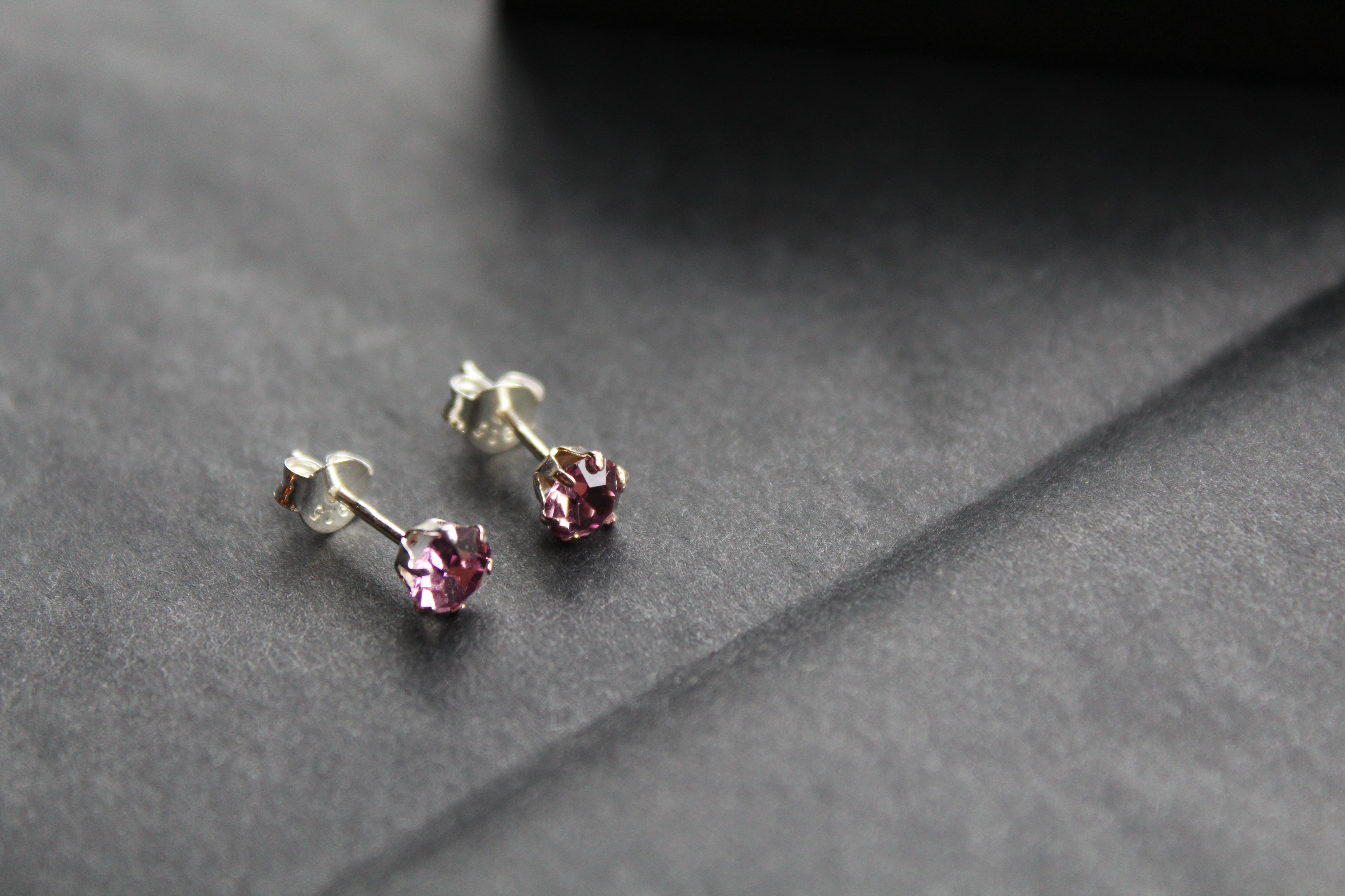 Light Amethyst Austrian Crystal Stud