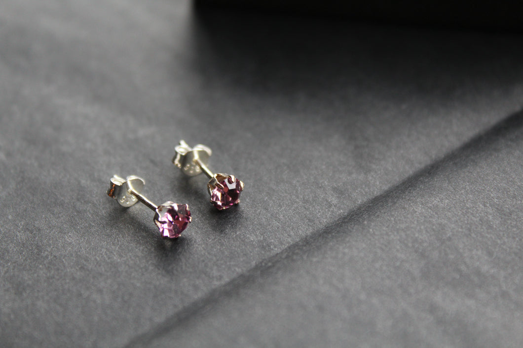 Light Amethyst Austrian Crystal Stud