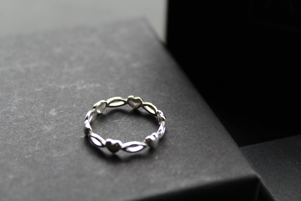 Marquise Silver Heart Ring