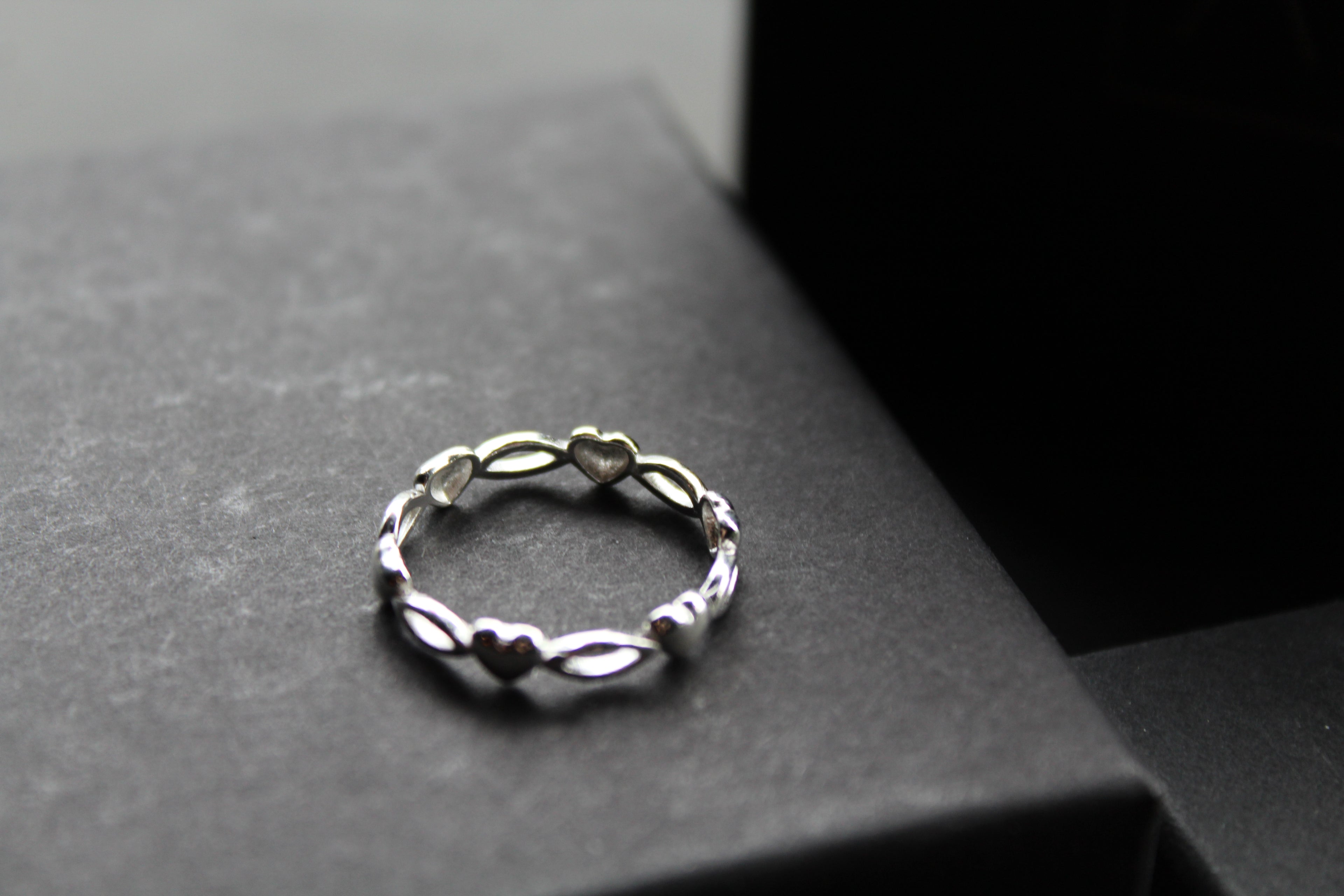 Marquise Silver Heart Ring