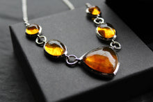 Load image into Gallery viewer, Multi-Shape Statement Necklace with Amber

