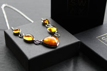 Load image into Gallery viewer, Multi-Shape Statement Necklace with Amber

