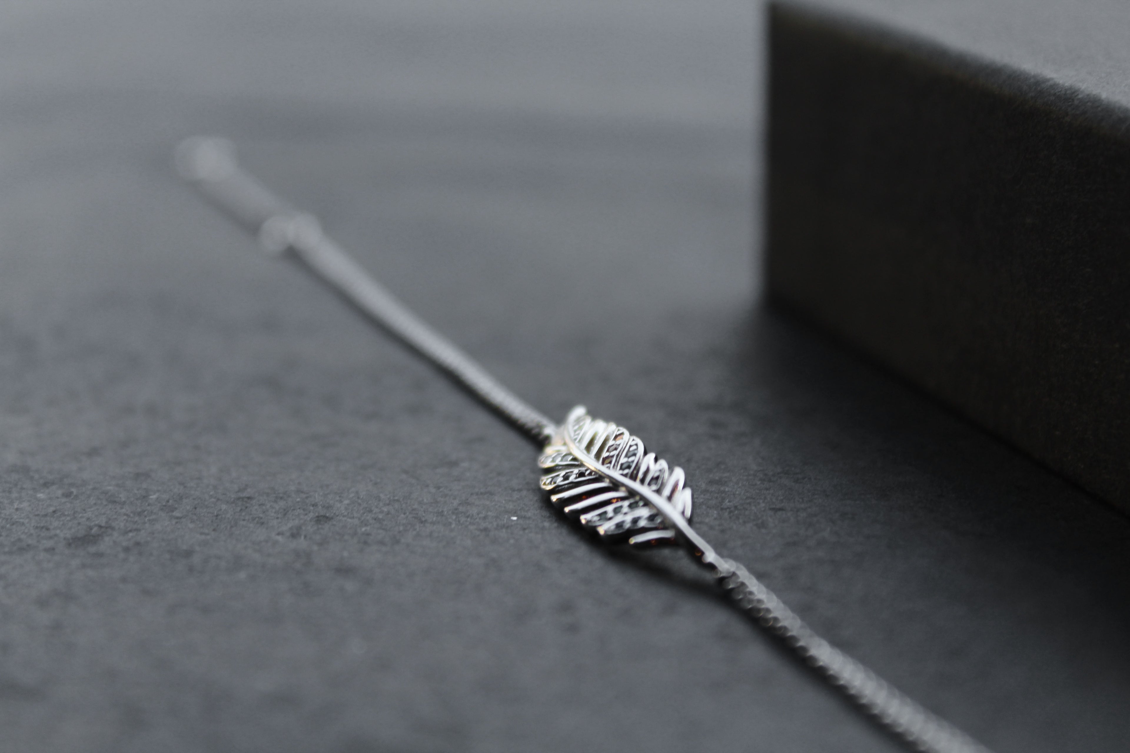 Multi coloured Cubic Zirconia Feather Bracelet