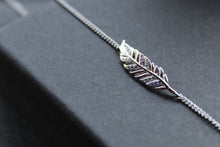 Load image into Gallery viewer, Multi coloured Cubic Zirconia Feather Bracelet
