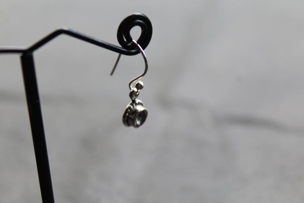 Mystic Topaz Small Round Boho Earrings