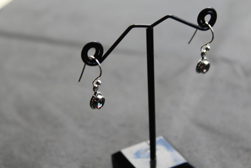 Mystic Topaz Small Round Boho Earrings