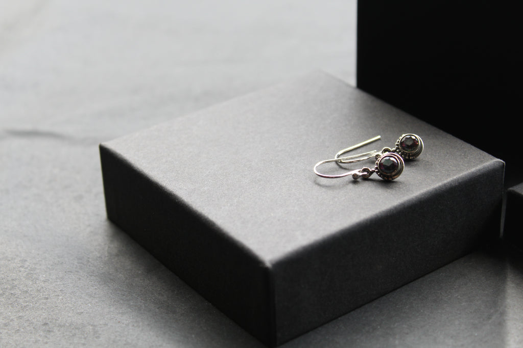 Mystic Topaz Small Round Boho Earrings