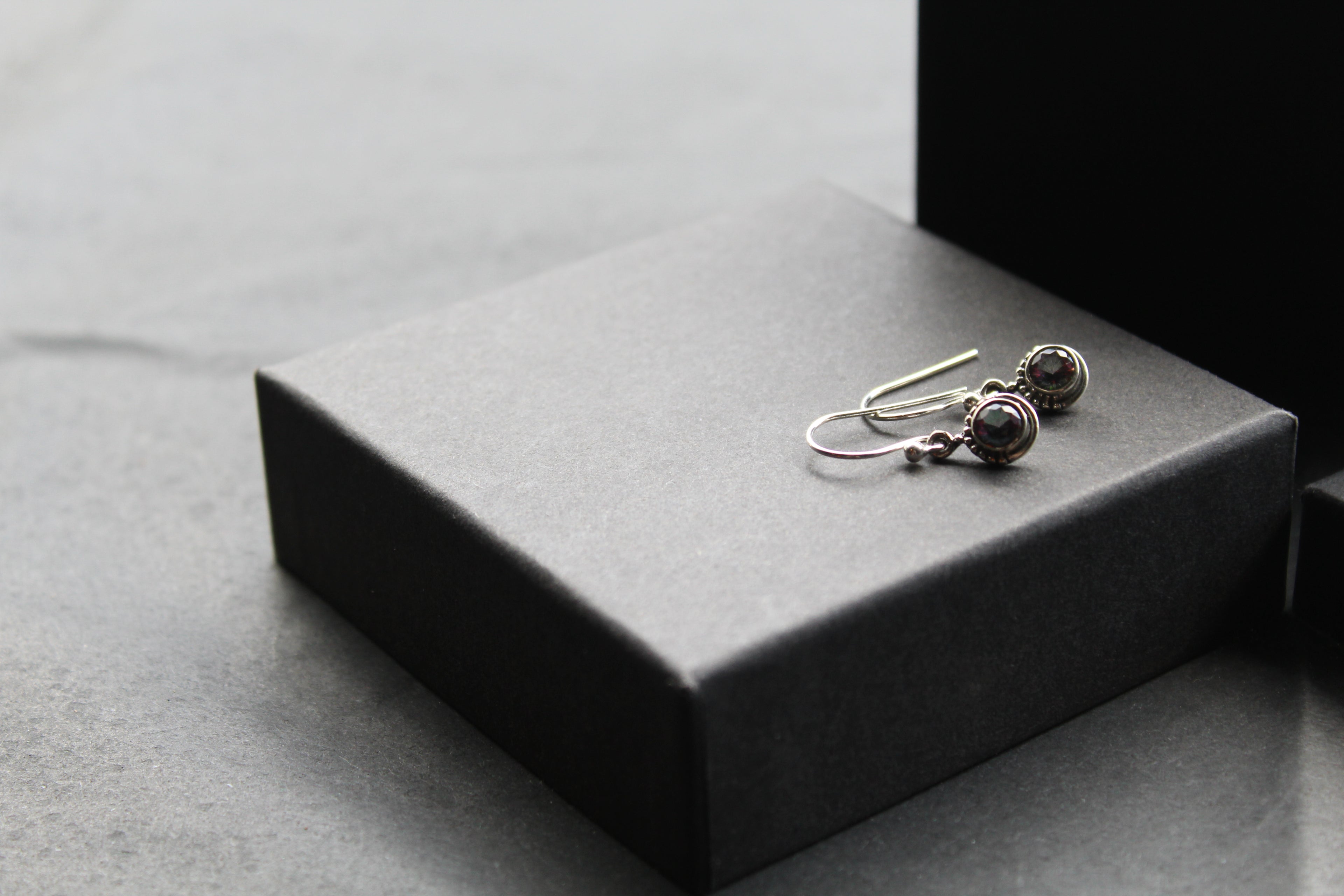 Mystic Topaz Small Round Boho Earrings