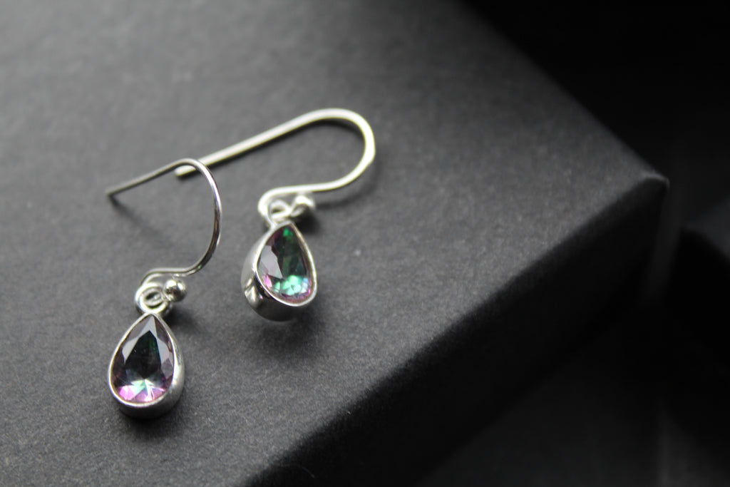 Mystic Topaz Tear Drop Earrings
