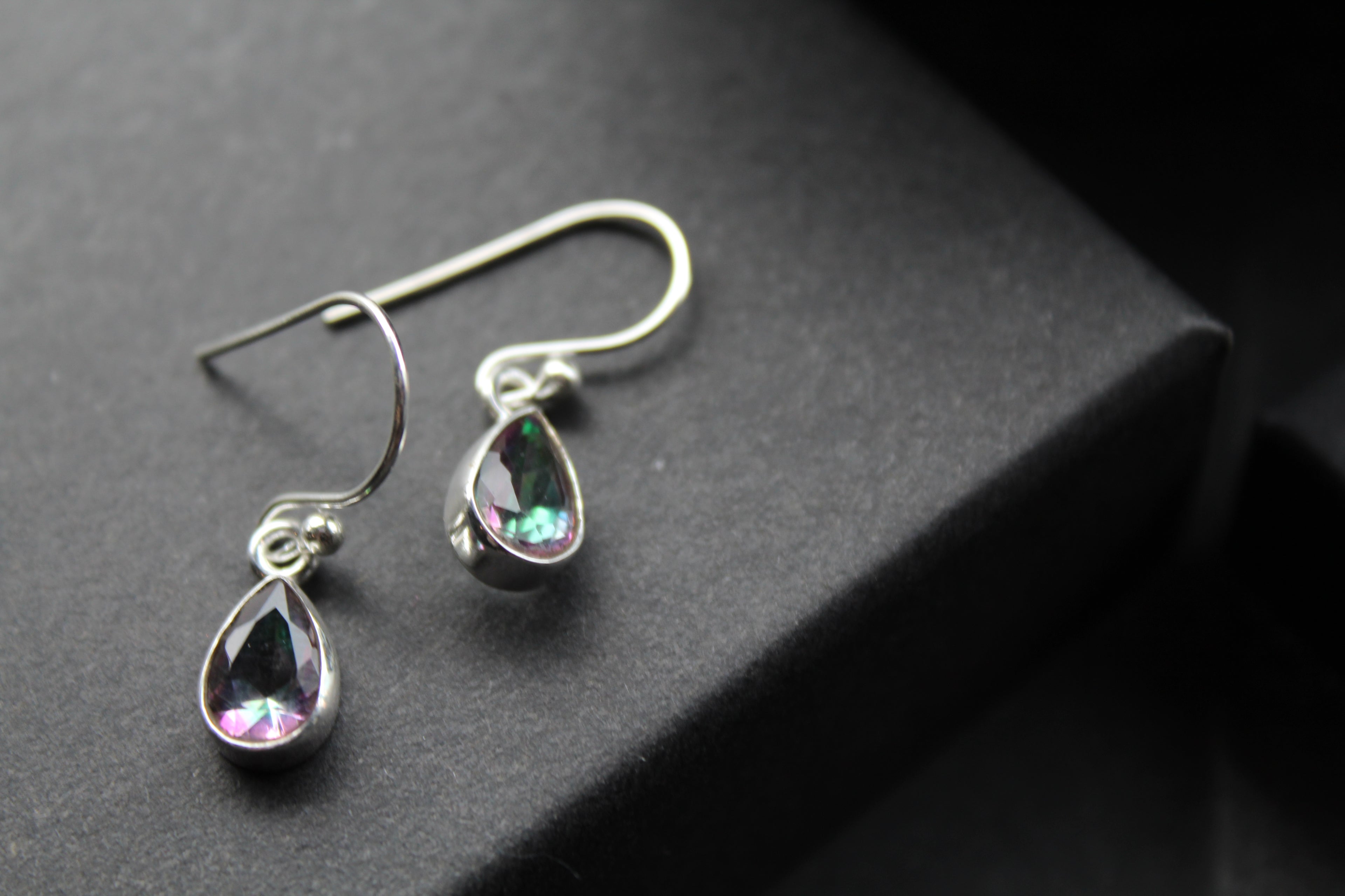 Mystic Topaz Tear Drop Earrings