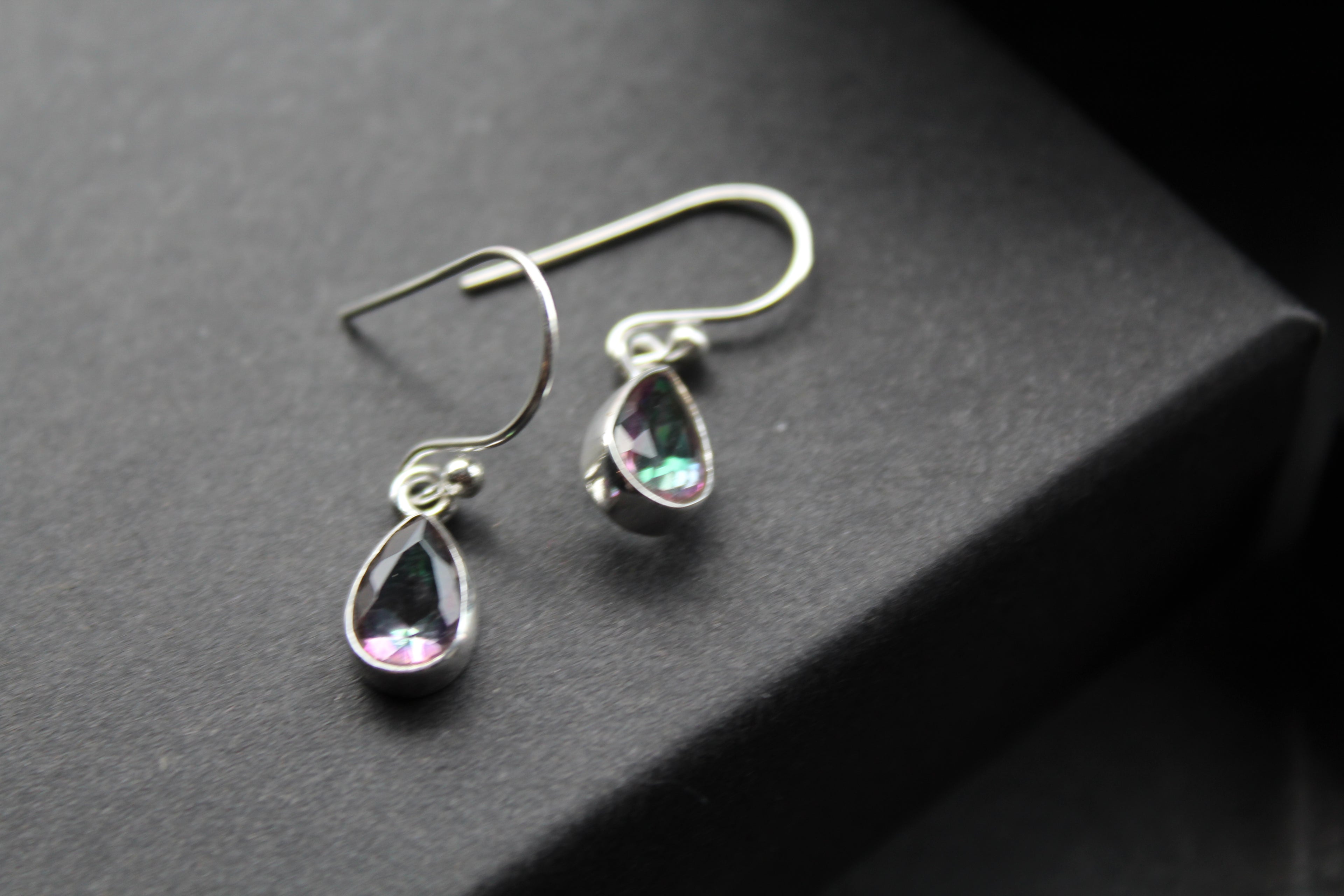 Mystic Topaz Tear Drop Earrings