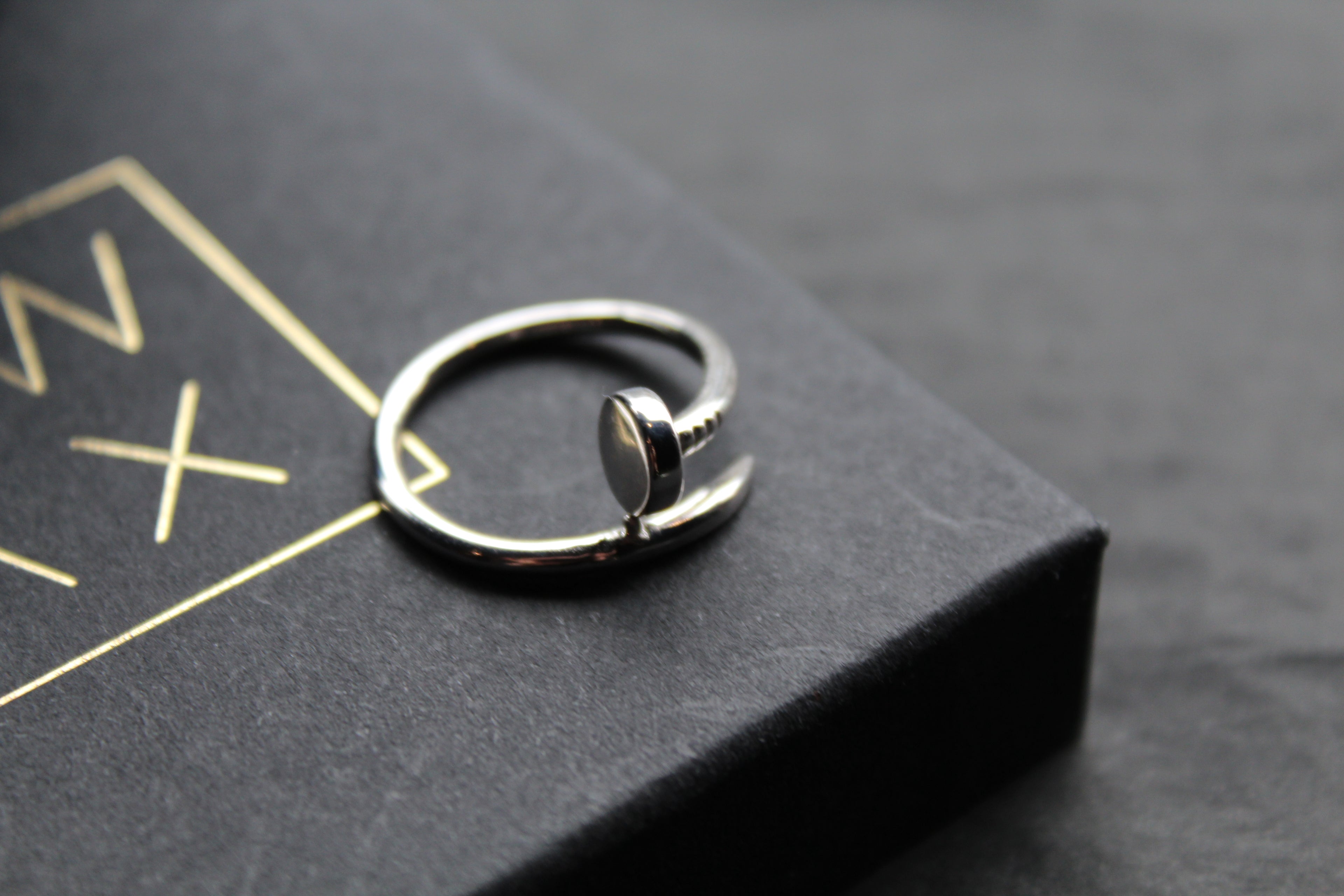 Nail Head Sterling Silver Ring