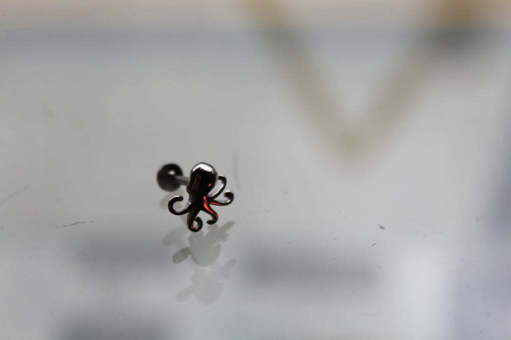 Octopus Silver Stud