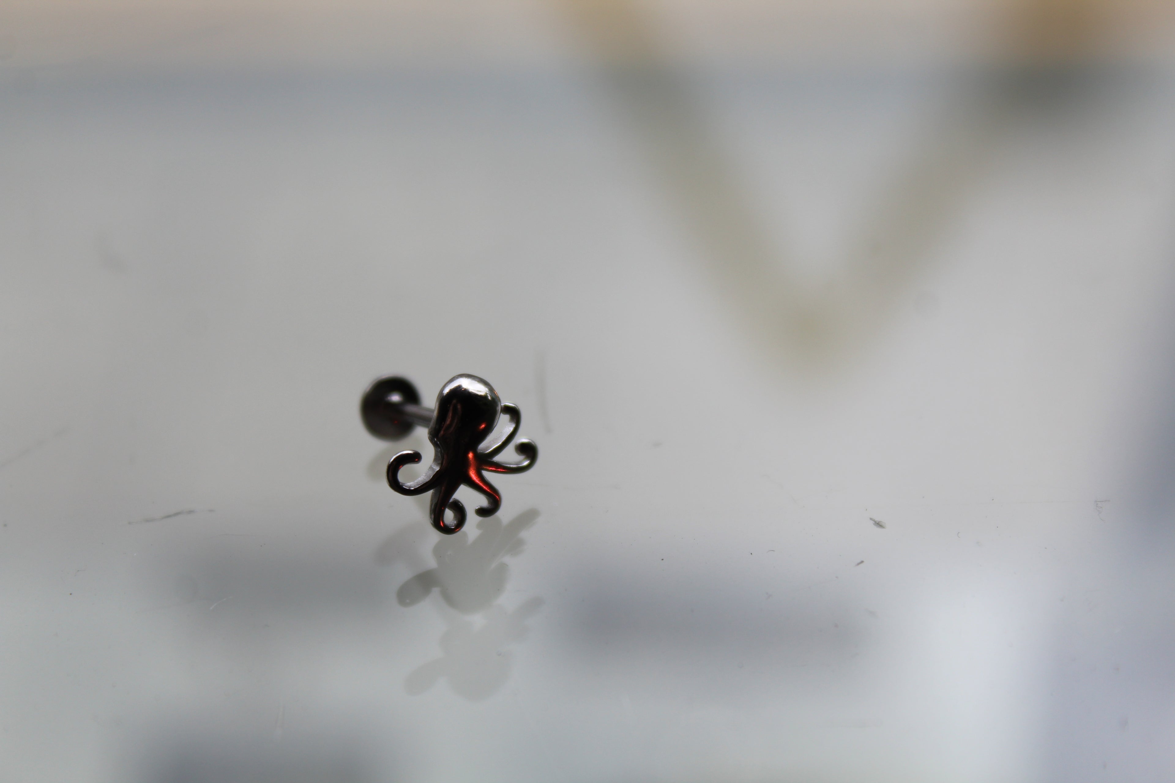 Octopus Silver Stud
