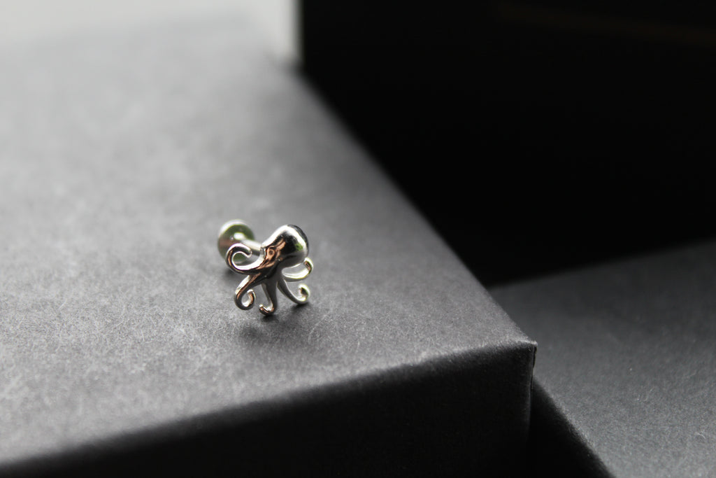Octopus Silver Stud