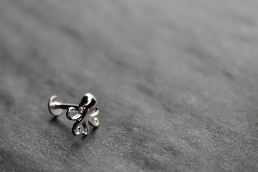 Octopus Silver Stud