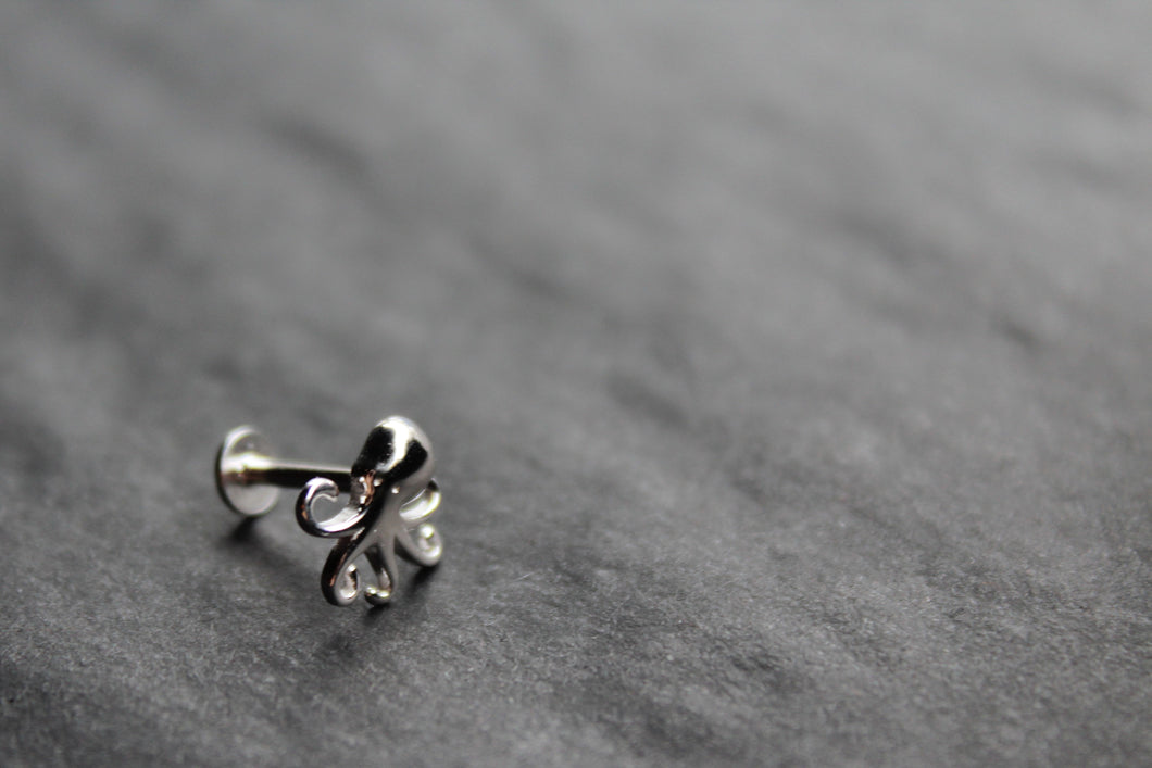 Octopus Silver Stud