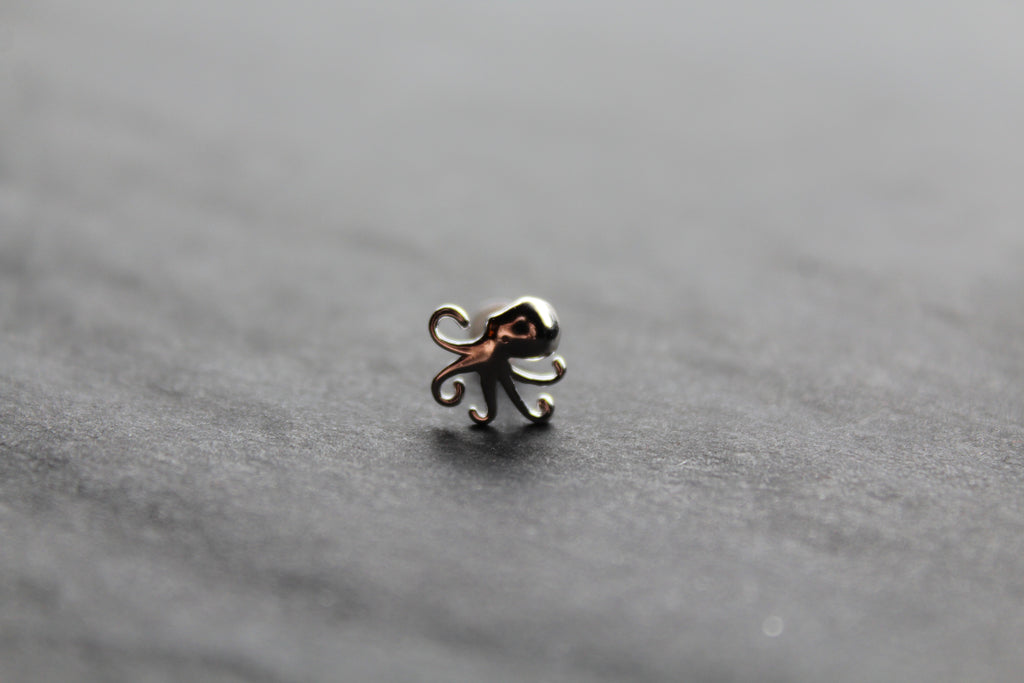Octopus Silver Stud