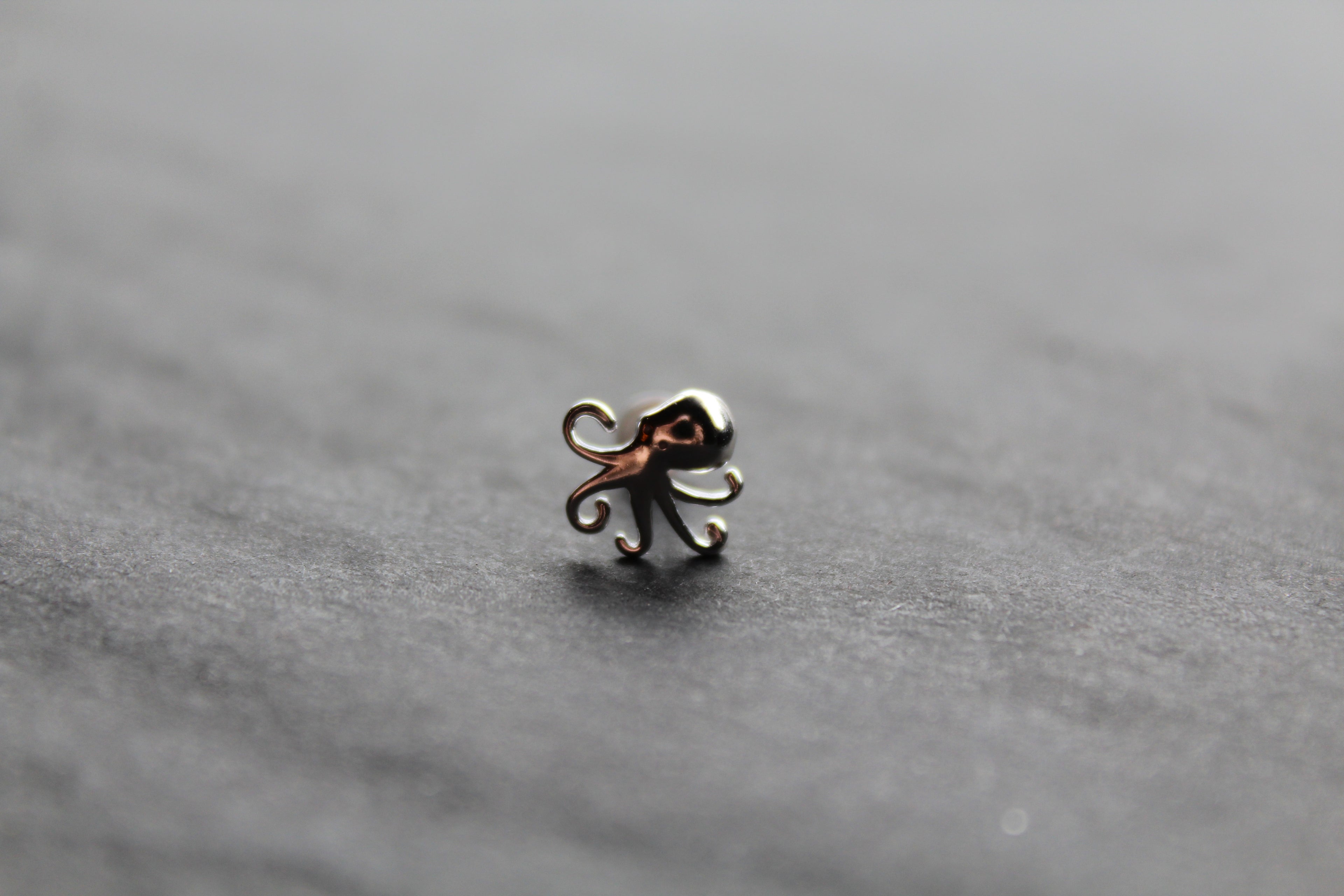 Octopus Silver Stud