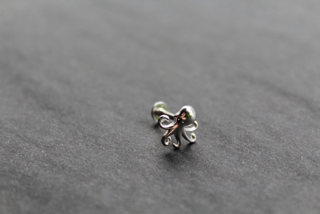 Octopus Silver Stud