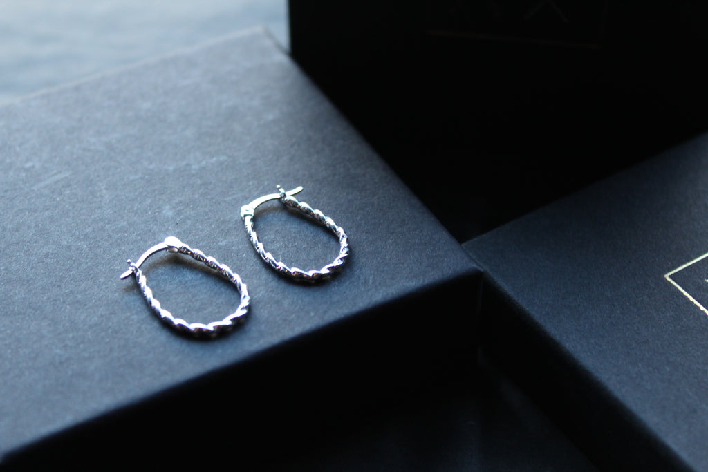 Oval Barley Twist Hoops