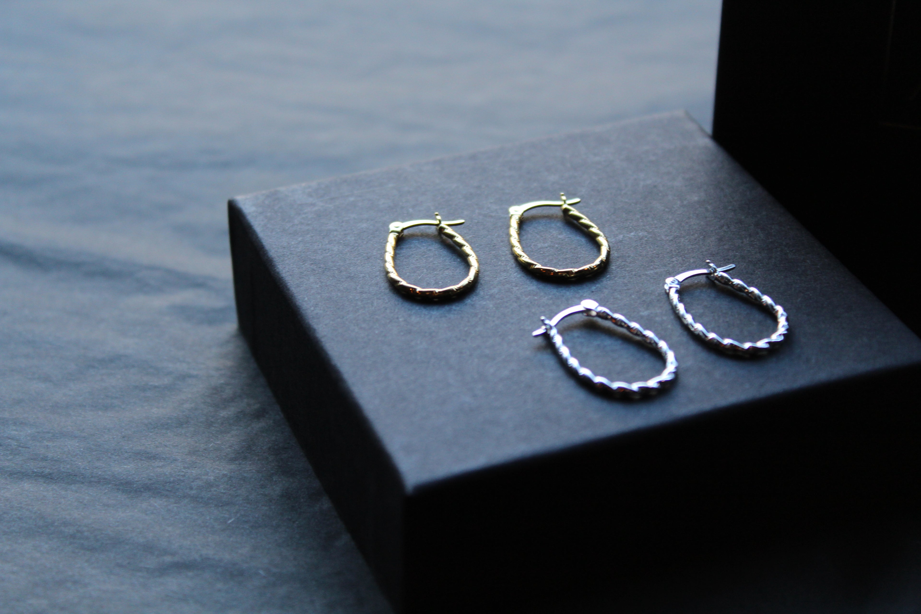 Oval Barley Twist Hoops