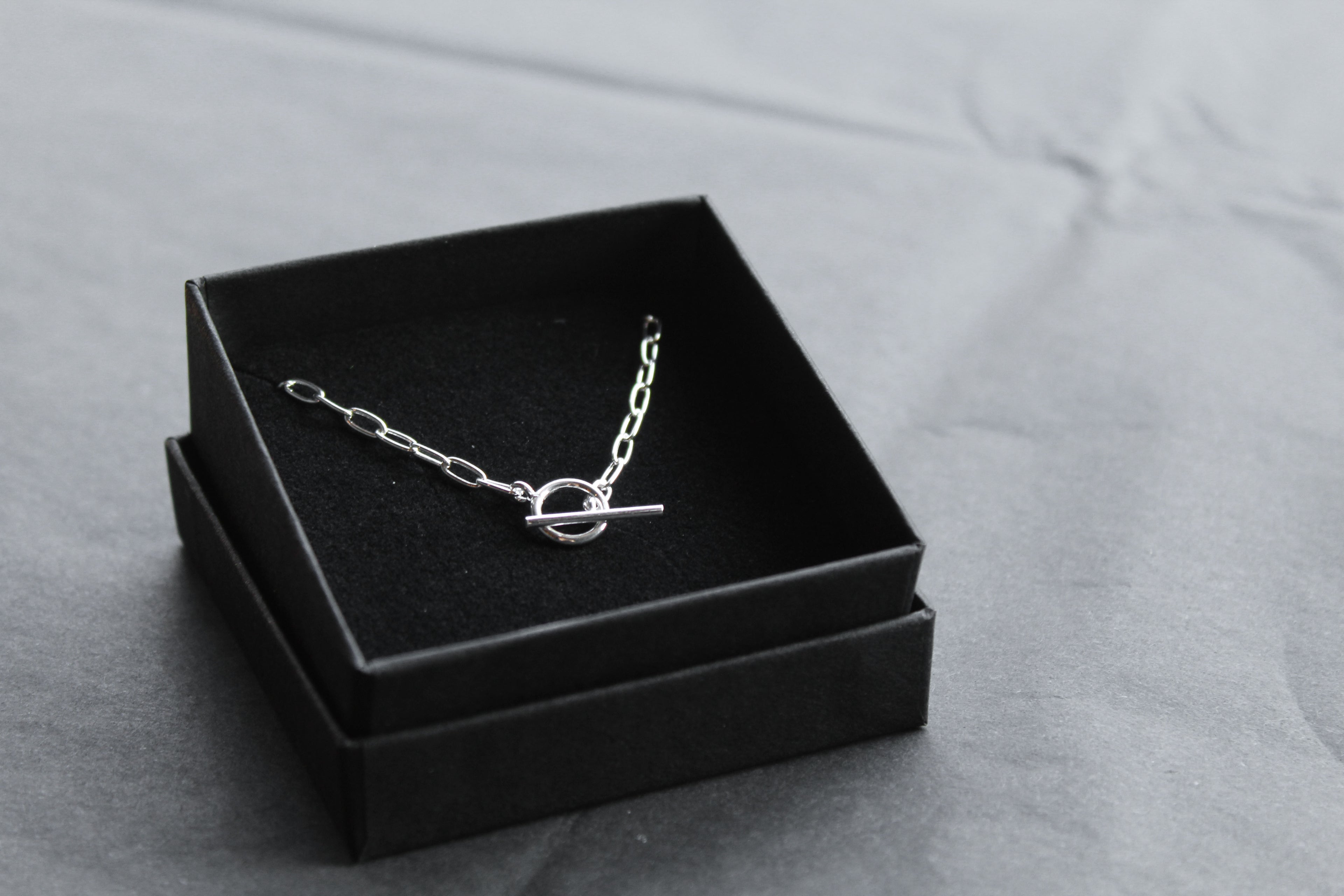 Oval Belcher Charm Necklace